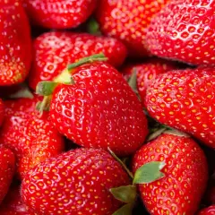 Mnóstwo soczystych, czerwonych truskawek. Czy truskawki są zdrowe? Tak, są pełne witamin i antyoksydantów!