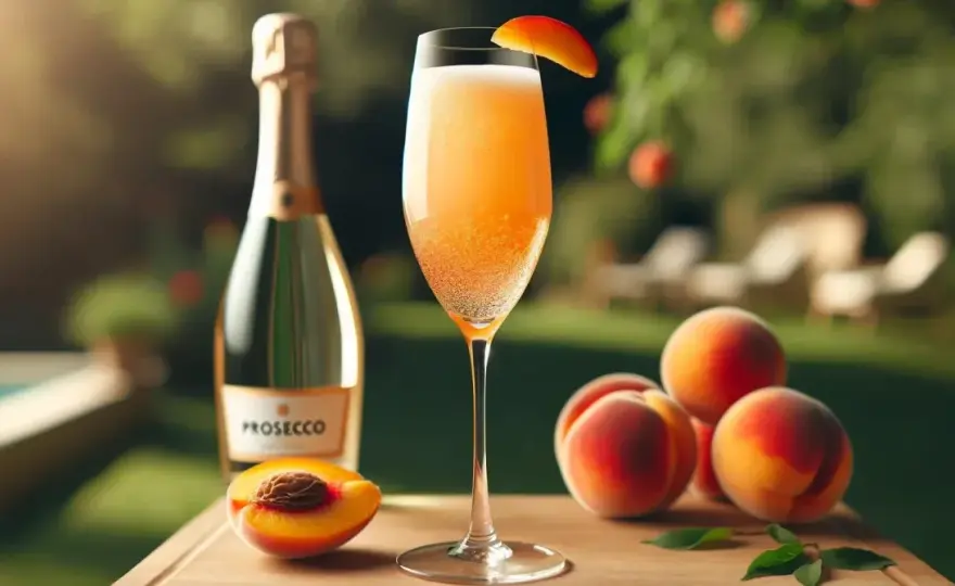 Bellini z prosecco - lekki koktajl z brzoskwiń na brunch
